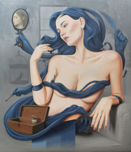 Memorabilia, 130x150 cm, 2025, Öl auf Leinwand